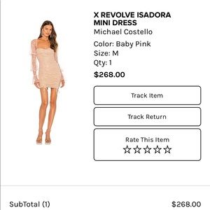 Brand new Michael Costello dress from revolve size medium